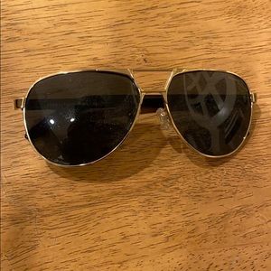Versace Aviator Style Sunglasses Gold Frame